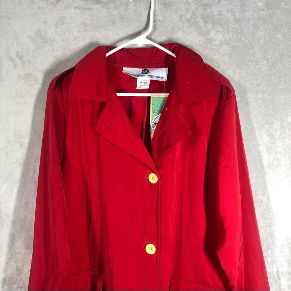 Carmen Sandiego Costume Red Trench Coat Size 1X Education Halloween Geography - Picture 2 of 8
